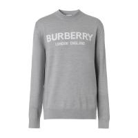 博柏利 BURBERRY 男子徽标嵌花羊针织卫衣 时尚休闲圆领长袖针织套衫 海外代购专柜