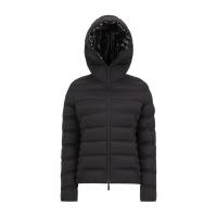 Moncler 盟可昧 女士徽标连帽羽绒服 黑色 轻盈柔顺保暖耐磨休闲百搭上衣服饰 代购专柜