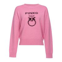 PINKO 品高 Burgos 罗纹针织卫衣 粉色女士舒适透气耐磨针织毛衣 100414Y7Z4-NL1 流行