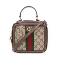 古驰 Gucci 棕色小巧便携女士手提包 代购专柜 772157-96IWG-8745