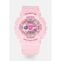 卡西欧 女表 G-SHOCK BABY-G BA-110 UMISEX粉色电子手表背光日显腕表 37mm