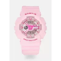 卡西欧 女表 G-SHOCK BABY-G BA-110 UMISEX粉色电子手表背光日显腕表 37mm