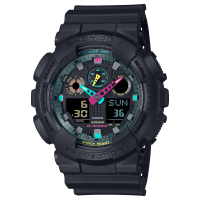 CASIO 卡西欧 G-SHOCK 手表 GA-100系列多时区计时多功能男士户外运动防水腕表