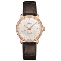 Mido 美度 瑞士女表 Baroncelli III时尚商务简约大三针圆盘自动机械手表 M0272073610600