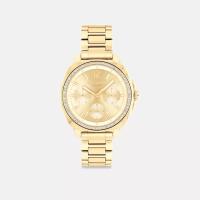 COACH 蔻驰 Kitt Chronograph 女士时尚欧美风手表 34 Mm 计时腕表 轻奢女表CX859-GLD