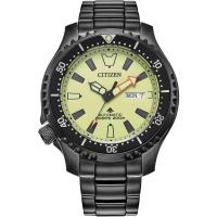 Citizen 西铁城 Promaster自动机械2潜水表双历夜光黑色钢带绿表盘 NY0155-58X