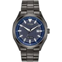 Citizen 西铁城 光动能男士手表 Weekender 夜光蓝盘日历防水时尚休闲腕表 AW1147-52L