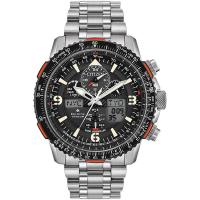 Citizen 西铁城 Eco-Drive 钛金属男士石英腕表 黑色表盘手表 200米防水 JY810853E