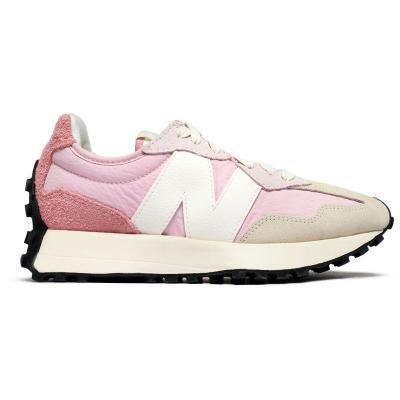 新百伦NewBalance327复古跑鞋粉色米色轻便耐磨透气