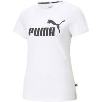 彪马(Puma)女士运动T恤经典logo圆领棉质舒适百搭白色