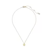 女款心形字母吊坠项链个性优雅黄金镀层设计调节扣闭合