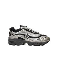 新百伦(New Balance)跑步鞋男鞋圆头系带网眼皮革拼接橡胶底透气