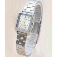 CASIO卡西欧石英表金属表带方形表盘防水商务简约风格腕表