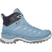 LOWA女士GORETEX防水防滑登山鞋户外徒步鞋冰蓝色高邦运动休闲鞋