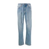 Off-White奢侈品服饰男拼接直筒牛仔裤 OMYA049F19386024-7101 流行