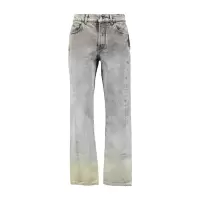 Off-White女士漂白效果直筒牛仔裤时尚百搭腰带设计