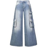 Off-White女式紧身牛仔裤棉质面料前刺绣标志