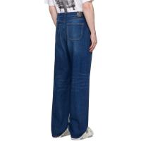 Off-White男士直筒牛仔裤五口袋拉链休闲外缝孔眼显瘦棉质男裤