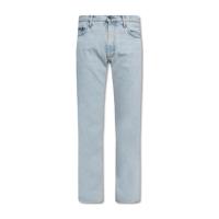 Off-White男款直筒牛仔裤五口袋徽标装饰休闲百搭男裤