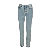 Off-White奢侈品服饰女高腰直筒牛仔裤 OWYA019S21DEN003-4000