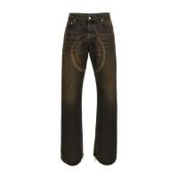 Off-White奢侈品服饰男印花图案牛仔长裤 OMYA178F23DEN005-1200