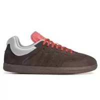 Adidas运动板鞋棕色皮革透气经典设计男式休闲潮流鞋