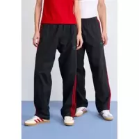 Adidas阿迪达斯宽松运动裤女高校绿粉拼接连帽卫衣裤休闲长裤直筒