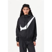 Nike女士运动风印花防风夹克宽松直筒款抽绳连帽弹性下摆