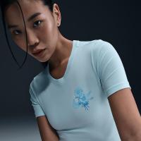 耐克(NIKE)耐克2024春季新款女式修身弹力透气 cropped运动T恤