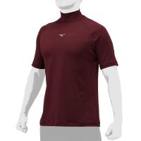 Mizuno男士运动速干T恤短袖高领透气吸湿排汗宽松舒适弹力抗臭