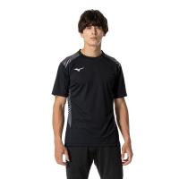 Mizuno运动速干透气T恤男款 slim合体排汗训练衫 肩侧印花散热舒适