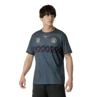 Mizuno/美津浓运动速干足球条纹T恤男女款宽松舒适休闲训练服