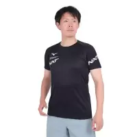 Mizuno男士排汗速干运动T恤 volley训练比赛短袖球衣 VMA