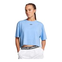 Under Armour女款轻盈透气运动T恤宽松 cropped设计时尚休闲