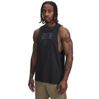 Under Armour男士宽松棉质速干项目摇滚签名印花无袖T恤