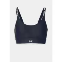 Under Armour女士中支撑运动内衣训练跑步透气背扣 adjustable肩带 earth oran