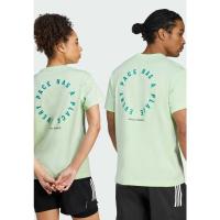 Adidas男士跑步短袖T恤舒适透气印花设计适合休闲运动