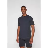 Adidas男款足球运动速干透气反光条修身运动T恤