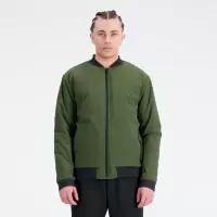 New Balance男士运动夹克防风保暖弹力保暖夹克外套Army GreenKOU