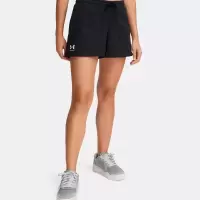Under Armour安德玛运动短裤女透气轻便吸汗耐磨黑色简约风格