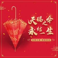 优旋,youe shone 结婚用婚庆红色伞新娘伞蕾丝复古折叠中式红雨伞两用婚伞耐用