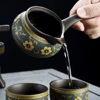 优旋(youe shone) 茶具[1石磨1海6杯]懒人半自动功夫茶具套装家用杯创意套装