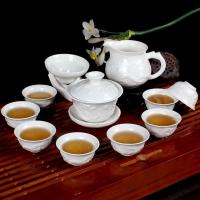 优旋(youe shone) 茶具【送茶巾】陶瓷功夫茶具套装茶壶盖碗茶杯整套青花泡茶器家用