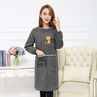 优旋(youe shone) 围裙韩版时尚围裙长袖厨房做饭罩衣男女成人家用反穿衣带袖