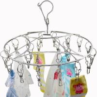 优旋(youe shone) 衣架多功能方形晾内衣晒内的挂钩衣架不锈钢架多夹子凉袜架家用