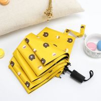 优旋(youe shone) 伞工厂直发小熊伞黑胶防晒遮阳三折手动晴雨伞 定制太阳伞