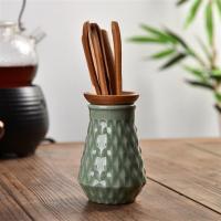 优旋 茶具黑檀木鸡翅木竹茶道六君子功夫茶具整套茶盘陶瓷配件套装实木摆件