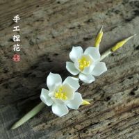 优旋 茶具手作陶瓷花一枝独秀 茶台笔搁茶宠茶席装饰精品小摆件茶道用品