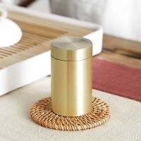 优旋 茶具铜茶叶罐密封罐旅行便携小号铜茶罐茶具茶道零配铜制茶叶储茶罐