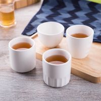 优旋 茶具10只装 白陶瓷茶杯子酒店摆台茶杯 茶餐厅杯子水杯饭店茶杯家用